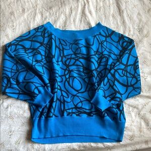 Blue Abstract Pattern Sweater in great condition size XXL never worn